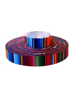 Traditional rainbow serape on ribbon