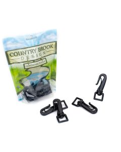 5/8 Inch Black Powder Coated Gooseneck Snap Hook