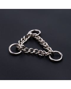 1/2 Inch Half Check Chain with a dark background
