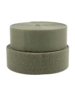 Olive Drab Green 2 Inch Hook & Loop, showing both the velcro and the not velcro