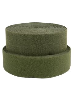Olive Hook & Loop, 2 Inch with both velcro and non velcro image.