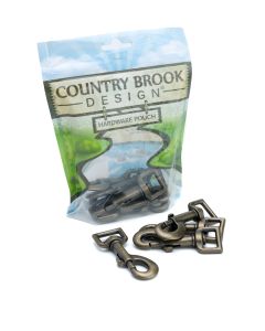 3/4 Inch Antique Brass Swivel Snap Hooks