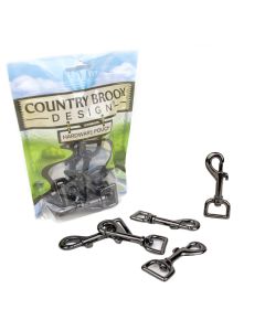 3/4 Inch Gunmetal Swivel Snap Hooks