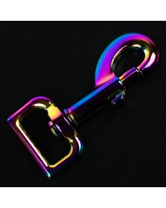 1 Inch Iridescent Rainbow Swivel Snap Hooks - Secondary View