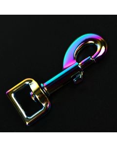 3/4 Inch Iridescent Rainbow Swivel Snap Hooks - Secondary View