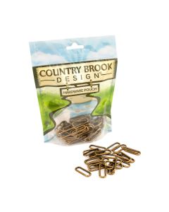3/4 Inch Antique Brass Rectangle Metal Keeper, 10 Pack