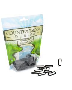 10 - 1 Inch Black Powder Coated Rectangle Metal Keeper