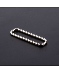 1 1/2 inch metal loop on a black background