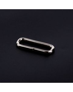 1 inch metal loop on a black background