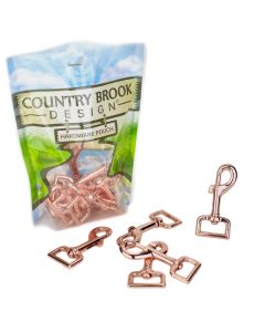 1 Inch Rose Gold Lightweight Swivel Snap Hooks Closeout