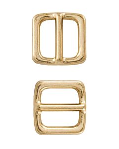 3/4 Inch Brass Plated Frame Metal Heavy Triglide Slides Closeout