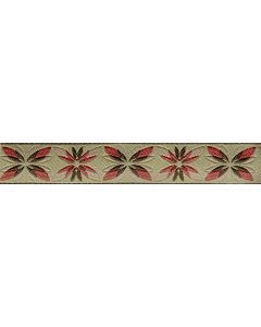 5/8 Inch Antique Flowers Jacquard Ribbon Closeout - Various Lengths Available