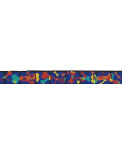 3/8 Inch Multi-Colored Bones Jacquard Ribbon Closeout, 3 Yards