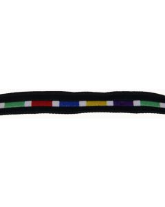 7/16 Inch Rainbow Brick Road Woven Jacquard Braid Ribbon - Various Lengths