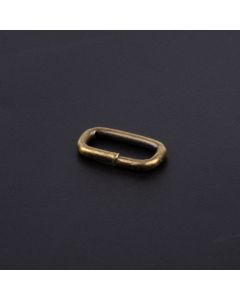 1/2 Inch Antique Brass Lite Welded Rectangle Rings