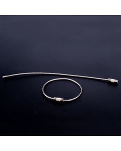 Steel ring with a twist lock sized to loop through gear, hardware, and equipment tags with ease.