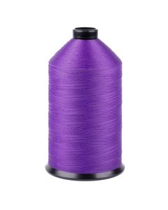 A spool of bright purple thread