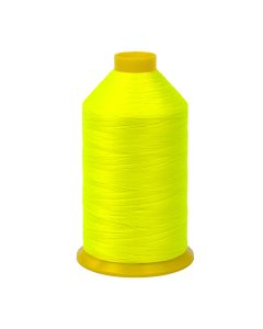 Bright yellow thread on a spool