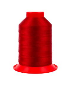 A spool of brick red thread
