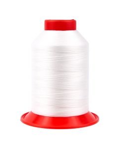 A spool of bright white thread