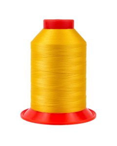 A spool of golden yellow thread