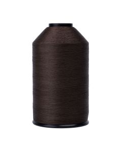 Tex 21 Cotton Chocolate Brown Thread on a black spool