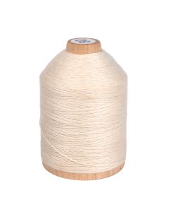 A spool of natural, white cotton thread