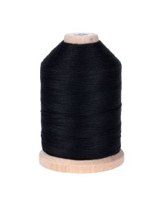A spool of black thread