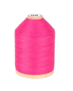 A spool of bright pink thread