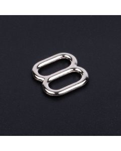 3/8 Inch Metal Round Wide-Mouth Lite Weight Triglide with a black background