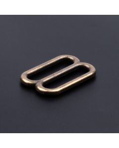 1 Inch Antique Brass Metal Round Wide-Mouth Triglide Slides
