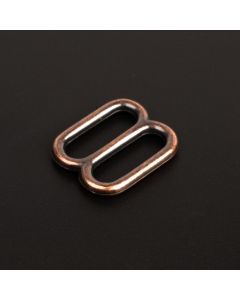 3/4 Inch Antique Copper Metal Round Wide-Mouth Triglide Slides