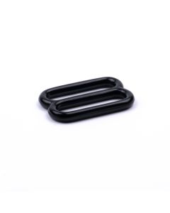 1 Inch Black Powder Coated Metal Round Wide-Mouth Triglide Slides
