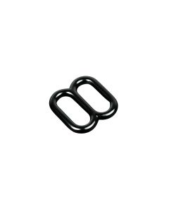 5/8 Inch Black Powder Coated Metal Round Wide-Mouth Triglide Slide
