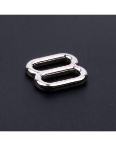5/8 Inch Nickel Plated Round Wide-Mouth Triglide Slide with dark background