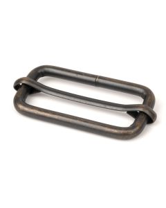 1 1/2 Inch Aged Bronze Metal Sliding Bar Triglide Buckle