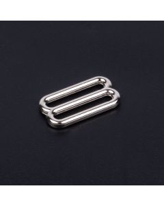 3/4 Inch Narrow Mouth Metal Round Triglide Slide with a black background