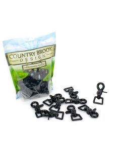 3/4 Inch Black Powder Coated Trigger Swivel Snap Hooks