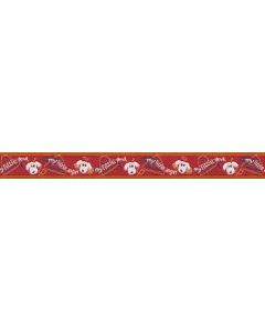 3/8 Inch Red Angel/Devil Jacquard Ribbon Closeout