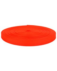 5/8 Inch Hot Orange Medium Weight Nylon Webbing Closeout