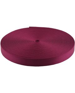 3/4 Inch Burgundy Heavy Plus Nylon Webbing Closeout