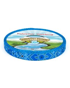 5/8 Inch Blue Bandana Polyester Webbing