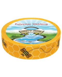 1 1/2 Inch Busy Bee Polyester Webbing