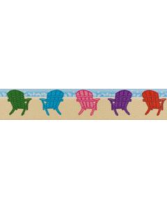 1/2 Inch Beach Getaway Polyester Webbing Closeout, 5 Yards