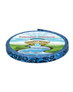 5/8 Inch Blue Polynesian Polyester Webbing