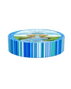 Vibrant blue, green, and white stripes making a colorful stripe design 