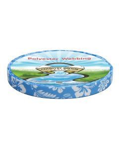 3/8 Inch Blue Hawaiian Polyester Webbing