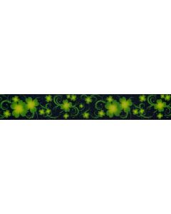 5/8 Inch Clovers in The Wind Polyester Webbing