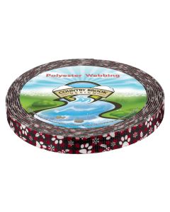 1/2 Inch Christmas Plaid Polyester Webbing