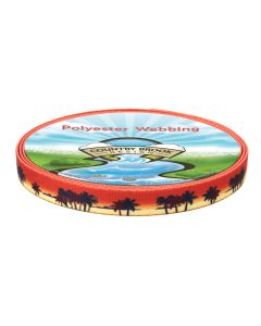 5/8 Inch Caribbean Sunset Polyester Webbing